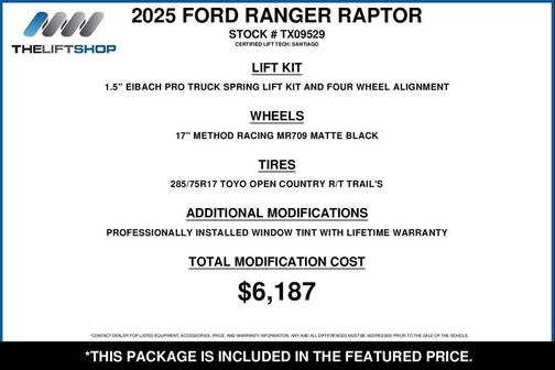 Azure Gray Metallic Tri-Coat 2025 Ford Ranger Raptor