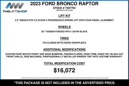 2023 Ford Bronco Raptor