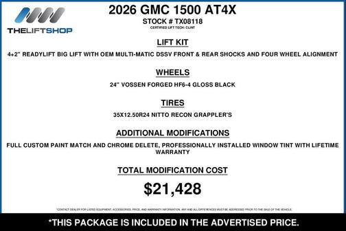 2026 GMC Sierra 1500 AT4X