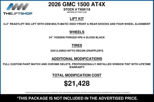 2026 GMC Sierra 1500 AT4X