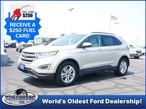 White Gold Metallic 2018 Ford Edge SEL