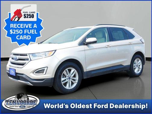 White Gold Metallic 2018 Ford Edge SEL