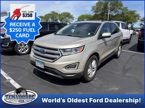 White Gold Metallic 2018 Ford Edge SEL