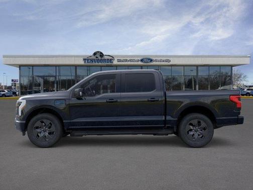 Agate Black Metallic 2025 Ford F-150 Lightning Flash