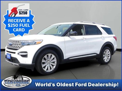 White Metallic 2022 Ford Explorer Limited