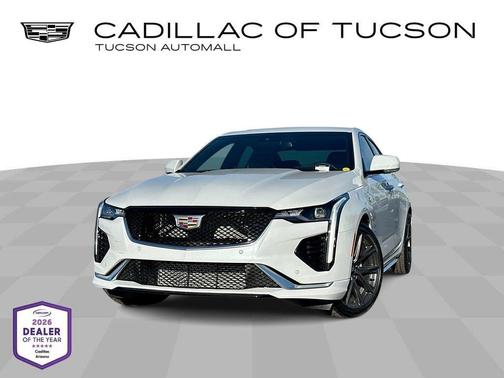 Vibrant White Tricoat 2026 Cadillac CT4 Sport RWD