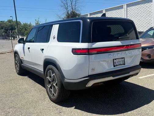 Glacier White 2024 Rivian R1S Adventure Quad Motor Large Pack