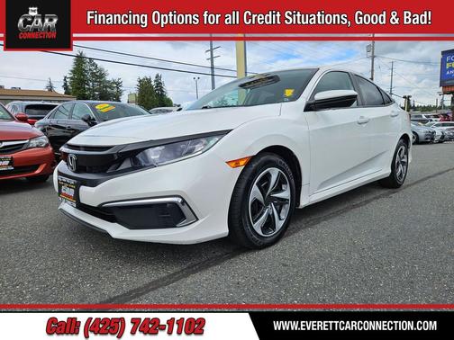 Platinum White Pearl 2020 Honda Civic LX