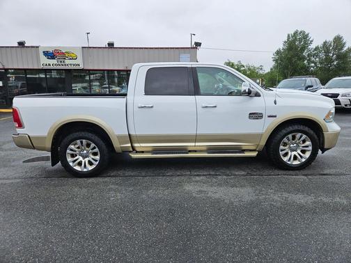 Bright White Clear Coat/White Gold Clear Coat 2013 RAM 1500 Laramie Longhorn Edition