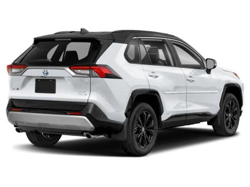 Wind Chill Pearl/Midnight Black Metallic 2023 Toyota RAV4 Hybrid SE