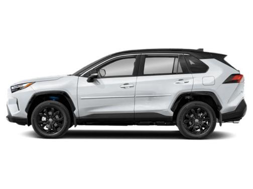 Wind Chill Pearl/Midnight Black Metallic 2023 Toyota RAV4 Hybrid SE