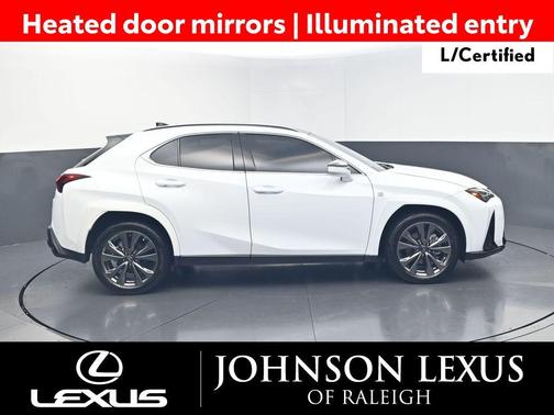 Ultra White with Obsidian Roof 2025 Lexus UX 300h F SPORT Design