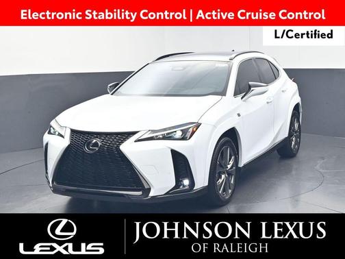 Ultra White with Obsidian Roof 2025 Lexus UX 300h F SPORT Design
