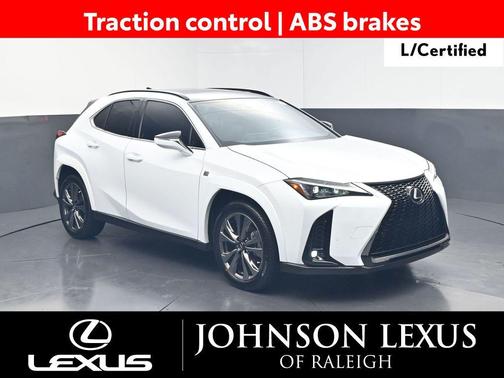 Ultra White with Obsidian Roof 2025 Lexus UX 300h F SPORT Design