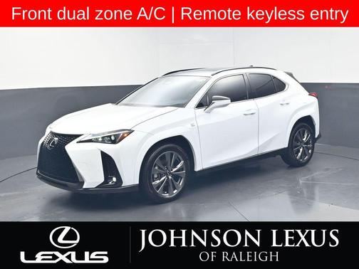 Ultra White with Obsidian Roof 2025 Lexus UX 300h F SPORT Design