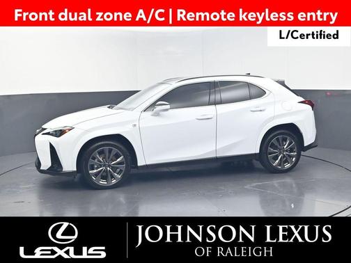Ultra White with Obsidian Roof 2025 Lexus UX 300h F SPORT Design