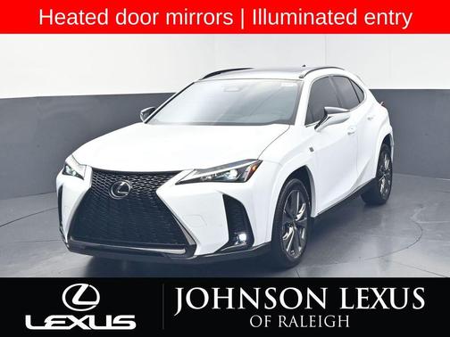 Ultra White with Obsidian Roof 2025 Lexus UX 300h F SPORT Design