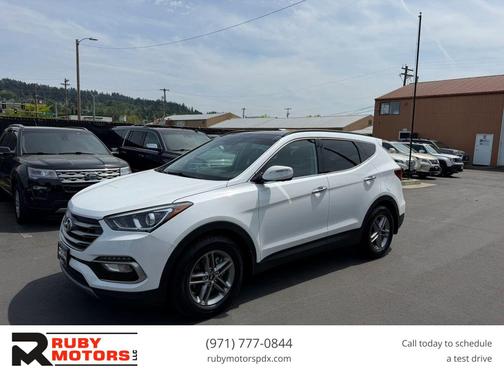 Pearl White 2018 Hyundai Santa Fe Sport 2.4L SUV