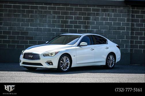 Pure White 2018 INFINITI Q50 3.0t LUXE