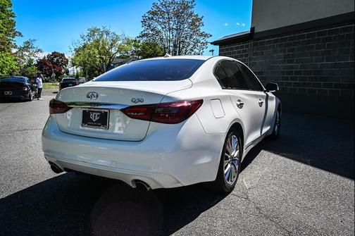 Pure White 2018 INFINITI Q50 3.0t LUXE