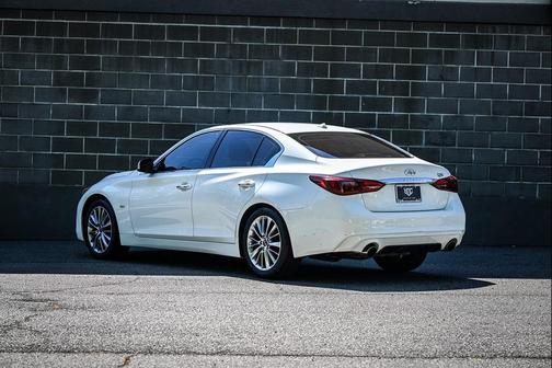 Pure White 2018 INFINITI Q50 3.0t LUXE