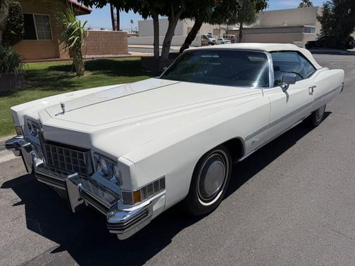 White 1973 Cadillac Eldorado Convertible