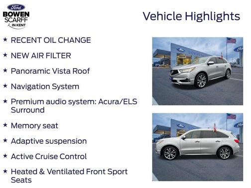 Lunar Silver Metallic 2019 Acura MDX 3.5L w/Advance Package