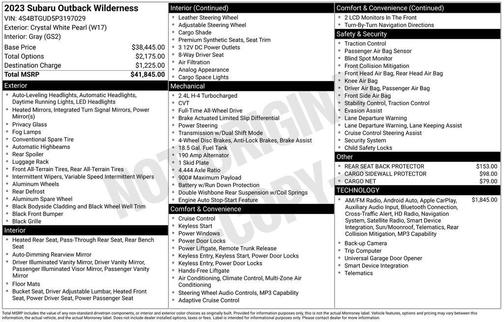 2023 Subaru Outback Wilderness