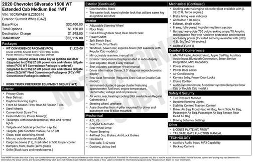2020 Chevrolet Silverado 1500 WT
