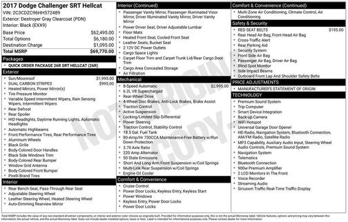 2017 Dodge Challenger SRT Hellcat