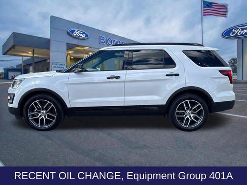 White Platinum Metallic Tri-Coat 2017 Ford Explorer sport
