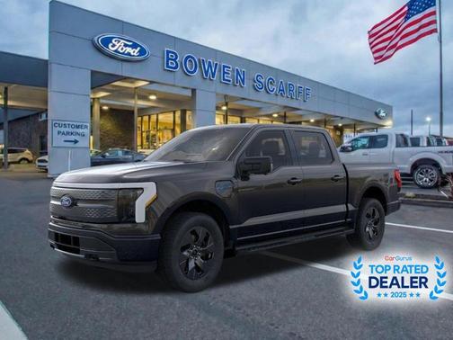 Agate Black Metallic 2025 Ford F-150 Lightning Flash