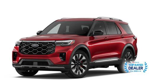 Rapid Red Metallic Tinted Clearcoat 2026 Ford Explorer Platinum