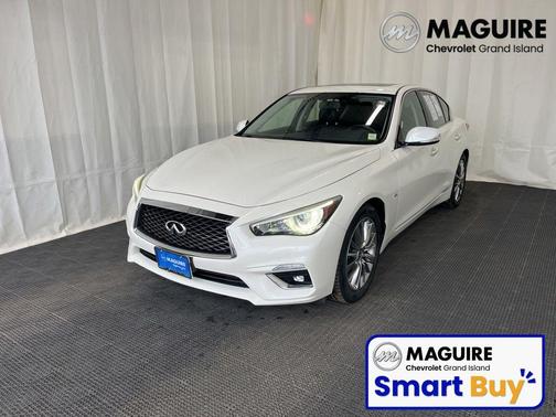 White 2018 INFINITI Q50 3.0t LUXE