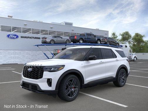 Star White Metallic Tri-Coat 2026 Ford Explorer ST-Line