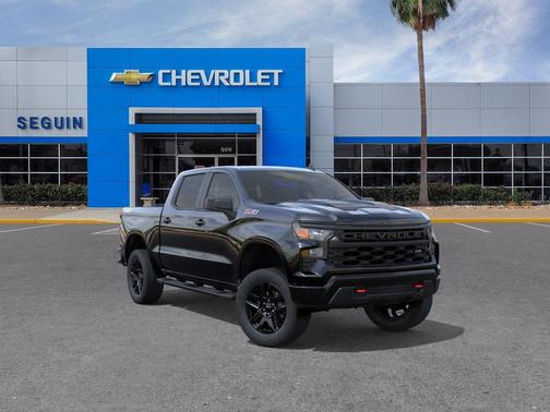 Black 2026 Chevrolet Silverado 1500 Custom Trail Boss