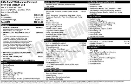 Bright White Clearcoat 2024 RAM 2500 Laramie