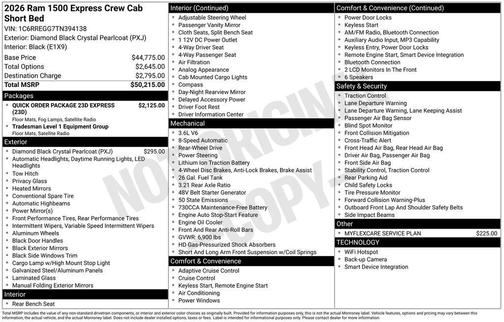 Diamond Black 2026 RAM 1500 Express