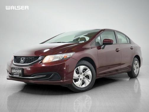 Burgundy 2015 Honda Civic LX