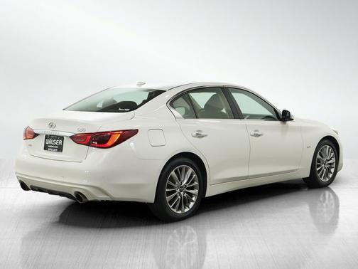 Pure White 2020 INFINITI Q50 3.0t LUXE