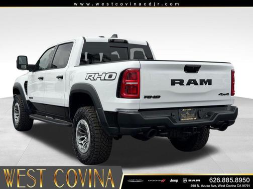 Bright White Clearcoat 2026 RAM 1500 RHO Crew Cab 4x4 5'7' Box