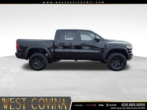Diamond Black Crystal Pearlcoat 2026 RAM 1500 RHO Crew Cab 4x4 5'7' Box