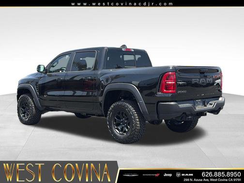 Diamond Black Crystal Pearlcoat 2026 RAM 1500 RHO Crew Cab 4x4 5'7' Box