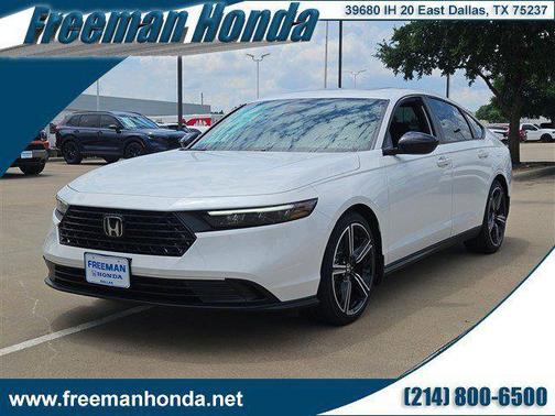 Platinum White Pearl 2026 Honda Accord Hybrid Sport Sedan