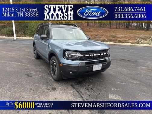 Azure Gray Metallic Tri-Coat 2025 Ford Bronco Sport Outer Banks SUV