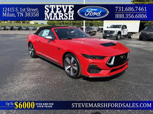 Race Red 2025 Ford Mustang GT Premium Convertible