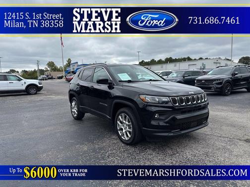 Diamond Black Crystal Pearlcoat 2023 Jeep Compass Latitude Lux