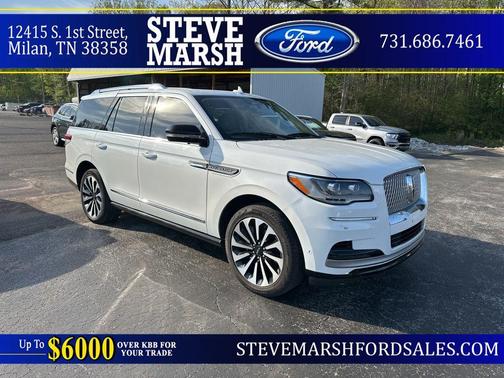Pristine White Metallic Tri-Coat 2023 Lincoln Navigator Reserve