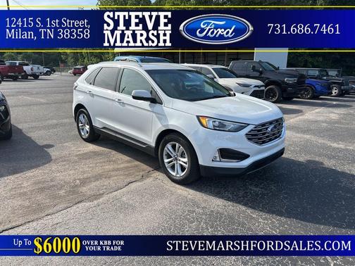 Star White Metallic Tri-Coat 2020 Ford Edge SEL