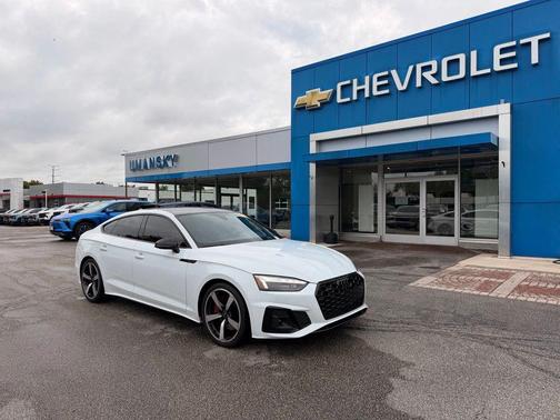 Glacier White Metallic 2024 Audi A5 Sportback 45 S Line Premium Plus